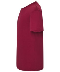 Camiseta-basica-unisex-burdeos-perfil
