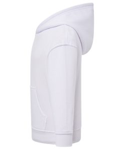 Sudadera-con-capucha-infantil-unisex-blanco-perfil