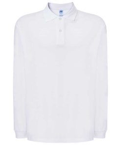 Polo-manga-larga-unisex-blanco