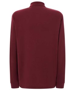 Polo-manga-larga-unisex-burdeos-espalda