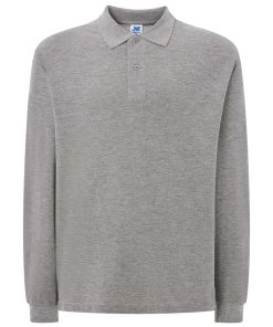 Polo-manga-larga-unisex-gris