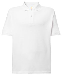 Polo-manga-corta-unisex-blanco