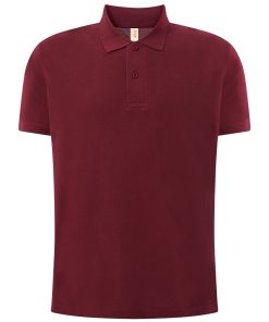 Polo-manga-corta-unisex-burdeos