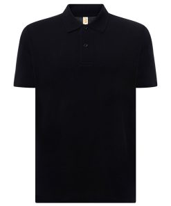 Polo-manga-corta-unisex-negro